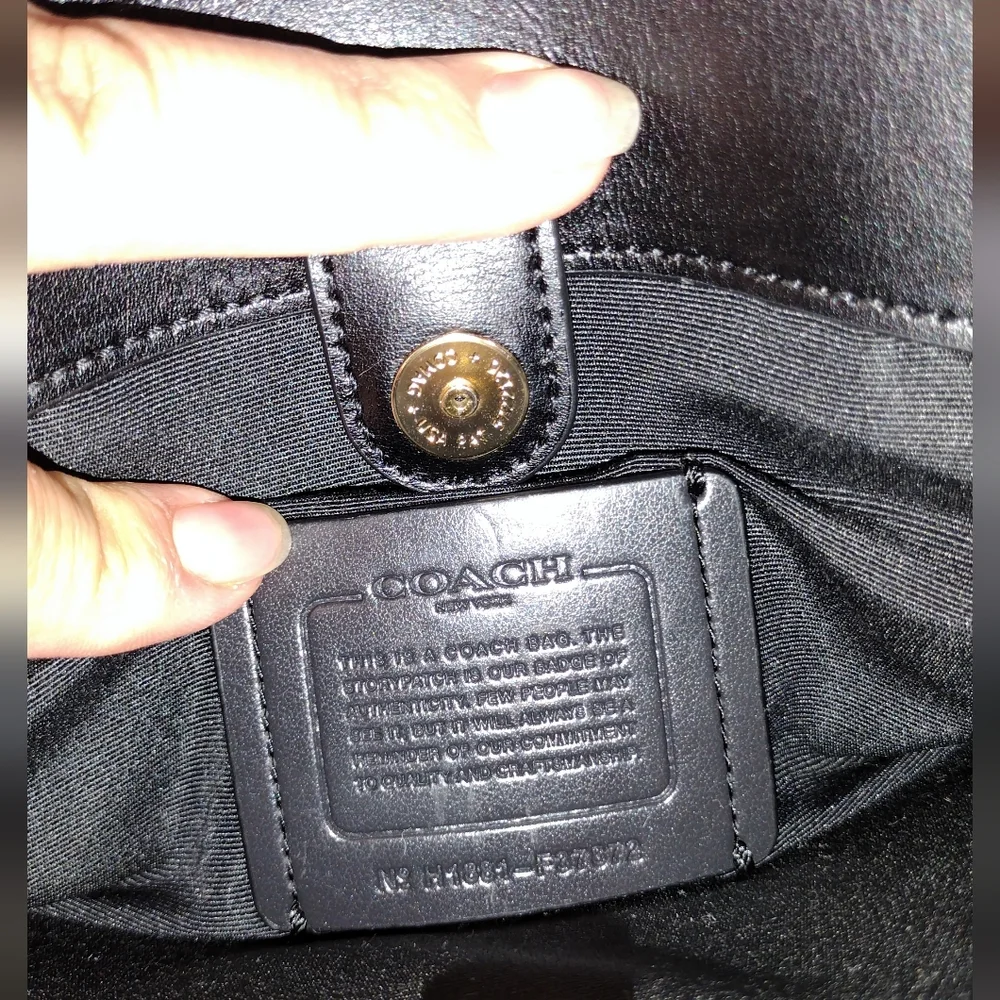 NWT Coach leather Sage  Carry-all quilted metallic chevron